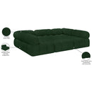 Meridian Ames Green Boucle Fabric Modular Sectional IMAGE 10