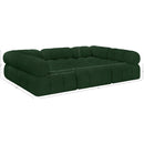 Meridian Ames Green Boucle Fabric Modular Sectional IMAGE 9