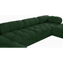 Meridian Ames Green Boucle Fabric Modular Sectional IMAGE 11