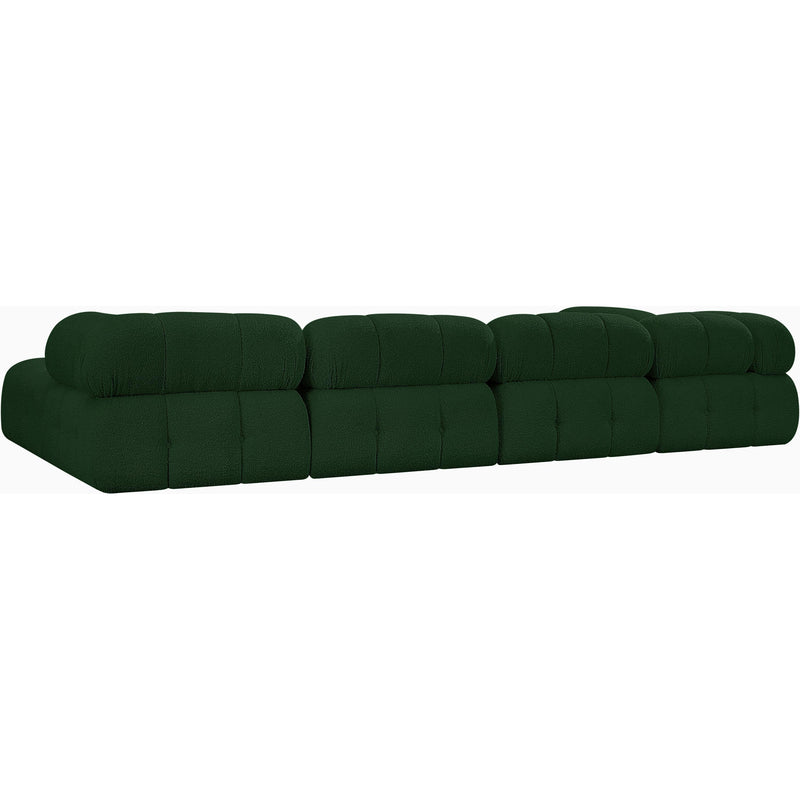 Meridian Ames Green Boucle Fabric Modular Sectional IMAGE 6