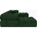 Meridian Ames Green Boucle Fabric Modular Sectional IMAGE 7