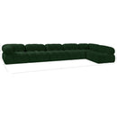 Meridian Ames Green Boucle Fabric Modular Sectional IMAGE 13