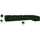 Meridian Ames Green Boucle Fabric Modular Sectional IMAGE 14