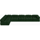Meridian Ames Green Boucle Fabric Modular Sectional IMAGE 5