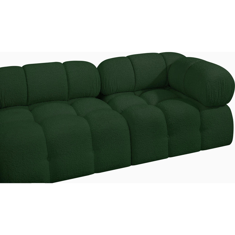 Meridian Ames Green Boucle Fabric Modular Sectional IMAGE 9