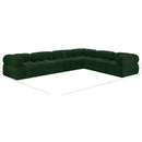 Meridian Ames Green Boucle Fabric Modular Sectional IMAGE 15