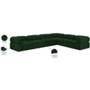Meridian Ames Green Boucle Fabric Modular Sectional IMAGE 16