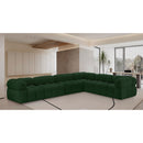 Meridian Ames Green Boucle Fabric Modular Sectional IMAGE 2