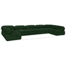 Meridian Ames Green Boucle Fabric Modular Sectional IMAGE 15