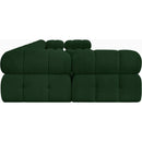 Meridian Ames Green Boucle Fabric Modular Sectional IMAGE 7