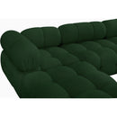 Meridian Ames Green Boucle Fabric Modular Sectional IMAGE 10
