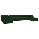 Meridian Ames Green Boucle Fabric Modular Sectional IMAGE 12