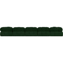 Meridian Ames Green Boucle Fabric Modular Sectional IMAGE 3