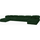 Meridian Ames Green Boucle Fabric Modular Sectional IMAGE 6