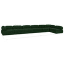 Meridian Ames Green Boucle Fabric Modular Sectional IMAGE 15