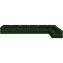 Meridian Ames Green Boucle Fabric Modular Sectional IMAGE 5