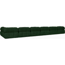 Meridian Ames Green Boucle Fabric Modular Sectional IMAGE 6