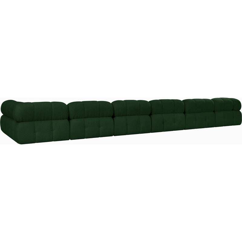 Meridian Ames Green Boucle Fabric Modular Sectional IMAGE 6
