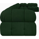 Meridian Ames Green Boucle Fabric Modular Sectional IMAGE 7