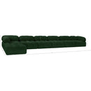 Meridian Ames Green Boucle Fabric Modular Sectional IMAGE 13