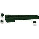 Meridian Ames Green Boucle Fabric Modular Sectional IMAGE 14