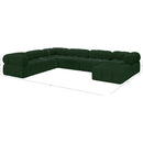Meridian Ames Green Boucle Fabric Modular Sectional IMAGE 17