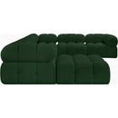 Meridian Ames Green Boucle Fabric Modular Sectional IMAGE 6