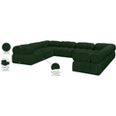 Meridian Ames Green Boucle Fabric Modular Sectional IMAGE 17