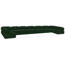 Meridian Ames Green Boucle Fabric Modular Sectional IMAGE 12