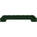 Meridian Ames Green Boucle Fabric Modular Sectional IMAGE 4