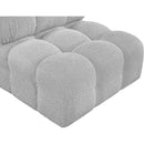 Meridian Ames Grey Boucle Fabric Armless IMAGE 9