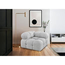 Meridian Ames Grey Boucle Fabric Corner IMAGE 2