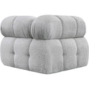 Meridian Ames Grey Boucle Fabric Corner IMAGE 3