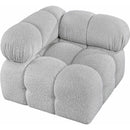 Meridian Ames Grey Boucle Fabric Corner IMAGE 5