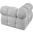 Meridian Ames Grey Boucle Fabric Corner IMAGE 6