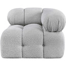 Meridian Ames Grey Boucle Fabric Corner IMAGE 7