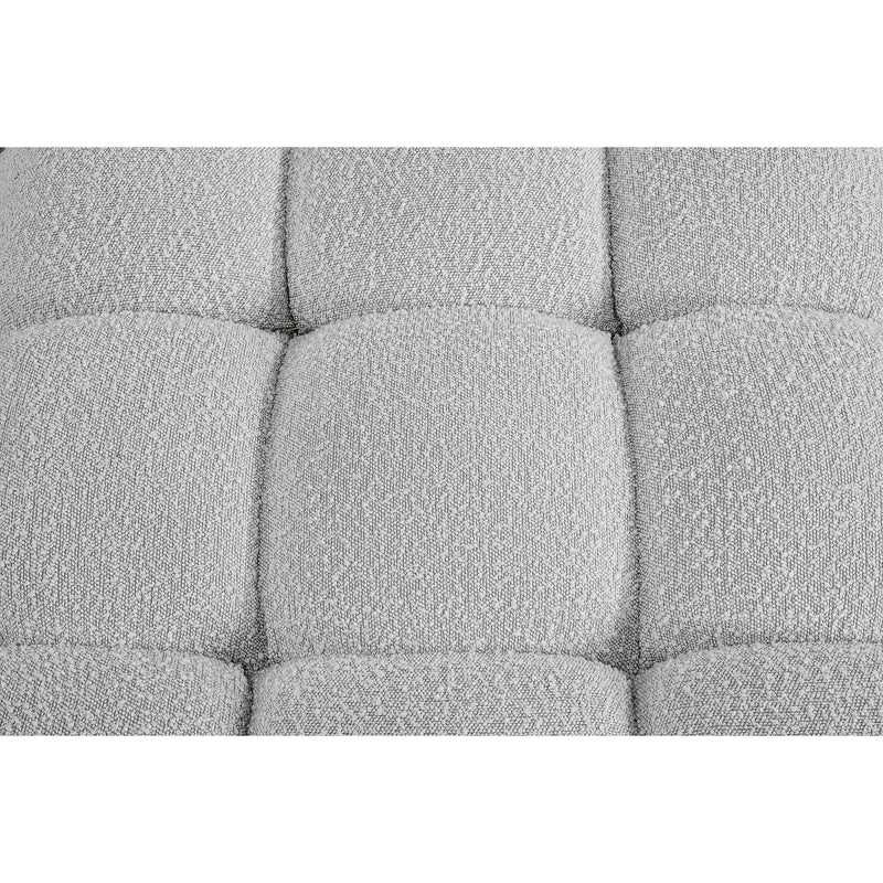 Meridian Ames Grey Boucle Fabric Ottoman IMAGE 6