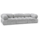 Meridian Ames Grey Boucle Fabric Modular Sofa IMAGE 11