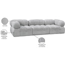 Meridian Ames Grey Boucle Fabric Modular Sofa IMAGE 12