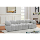 Meridian Ames Grey Boucle Fabric Modular Sofa IMAGE 2