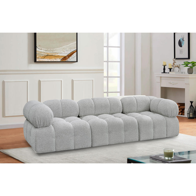Meridian Ames Grey Boucle Fabric Modular Sofa IMAGE 2