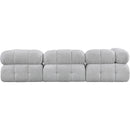 Meridian Ames Grey Boucle Fabric Modular Sofa IMAGE 3