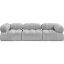 Meridian Ames Grey Boucle Fabric Modular Sofa IMAGE 4