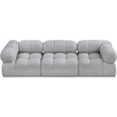 Meridian Ames Grey Boucle Fabric Modular Sofa IMAGE 5