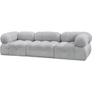 Meridian Ames Grey Boucle Fabric Modular Sofa IMAGE 6