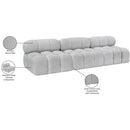Meridian Ames Grey Boucle Fabric Modular Sofa IMAGE 10