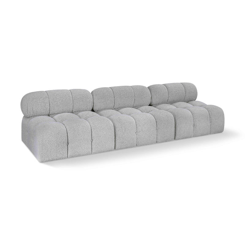 Meridian Ames Grey Boucle Fabric Modular Sofa IMAGE 1
