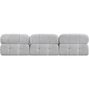 Meridian Ames Grey Boucle Fabric Modular Sofa IMAGE 3