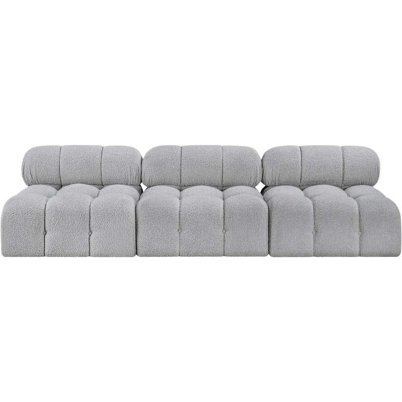 Meridian Ames Grey Boucle Fabric Modular Sofa IMAGE 4