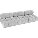 Meridian Ames Grey Boucle Fabric Modular Sofa IMAGE 5